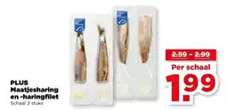 PLUS PLUS Maatjesharing en -haringfilet aanbieding