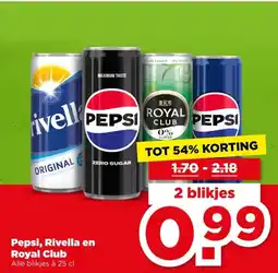 PLUS Pepsi, Rivella en Royal Club aanbieding