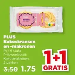 PLUS PLUS Kokoskransen en -makronen aanbieding