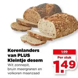 PLUS Korenlanders van PLUS Kleintje desem aanbieding
