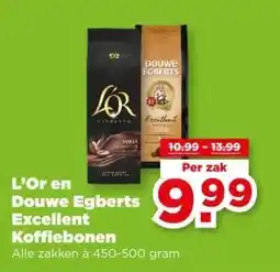 PLUS L'Or en Douwe Egberts Excellent Koffiebonen aanbieding