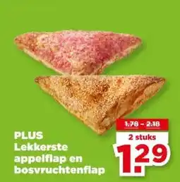 PLUS PLUS Lekkerste appelflap en bosvruchtenflap aanbieding
