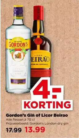 PLUS Gordon's Gin of Licor Beirao aanbieding
