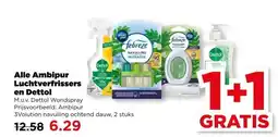 PLUS Alle Ambipur Luchtverfrissers en Dettol aanbieding