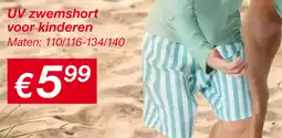 Kik UV zwemshort voor kinderen aanbieding