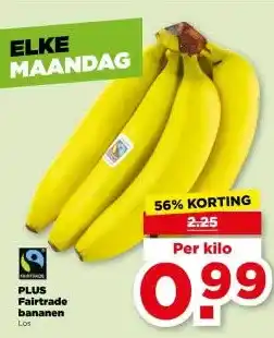 PLUS PLUS Fairtrade bananen aanbieding
