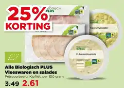 PLUS Alle Biologisch PLUS Vleeswaren en salades aanbieding