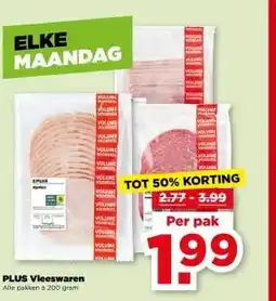 PLUS PLUS Vleeswaren aanbieding
