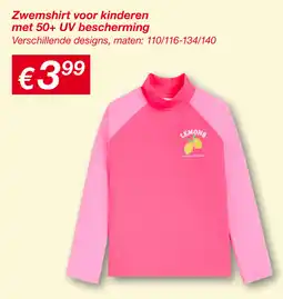Kik Zwemshirt voor kinderen met 50+ UV bescherming aanbieding