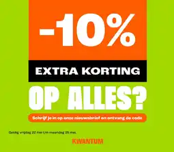 Kwantum Bekijk extra korting aanbieding