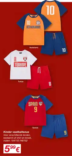 Kik Kinder voetbaltenue aanbieding