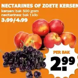 Coop NECTARINES OF ZOETE KERSEN aanbieding