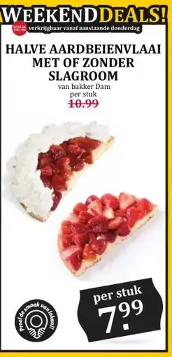 Coop HALVE AARDBEIENVLAAI MET OF ZONDER SLAGROOM aanbieding