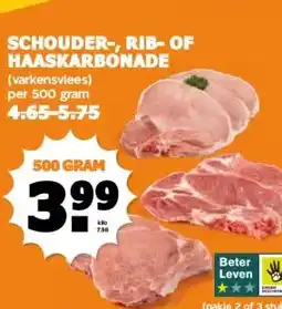 Coop SCHOUDER-, RIB- OF HAASKARBONADE aanbieding
