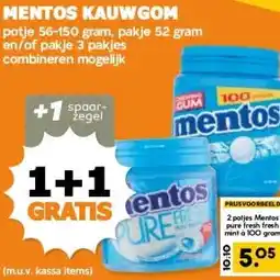 Coop MENTOS KAUWGOM aanbieding