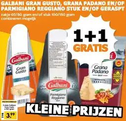 Coop GALBANI GRAN GUSTO, GRANA PADANO EN/OF PARMIGIANO REGGIANO STUK EN/OF GERASPT aanbieding