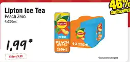 Budget Food Lipton Ice Tea Peach Zero aanbieding