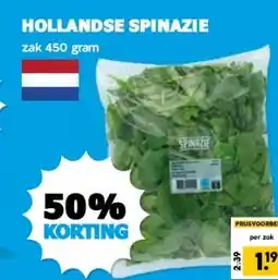 Boon`s Markt HOLLANDSE SPINAZIE aanbieding