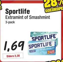 Budget Food Sportlife Extramint of Smashmint aanbieding