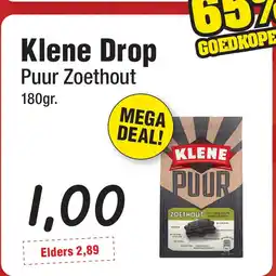 Budget Food Klene Drop Puur Zoethout aanbieding
