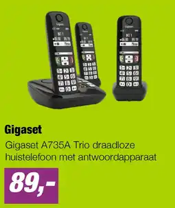 EP Gigaset A735A Trio draadloze huistelefoon met antwoordapparaat aanbieding