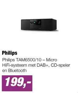 EP Philips TAM6500/10 – Micro HiFi‑systeem met DAB+, CD‑speler en Bluetooth aanbieding