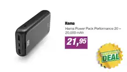 EP Hama Power Pack Performance 20 – 20.000 mAh aanbieding