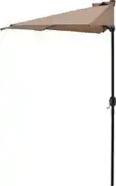 Bol.com Parasol halfrond voor balkons of terrassen - Beige aanbieding