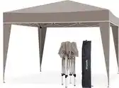 Bol.com LifeGoods Partytent - Opvouwbaar - 3x3 m - Easy Up - Paviljoen - Vouwtent - Met Draagtas - Beige aanbieding