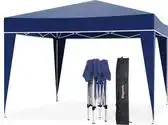 Bol.com LifeGoods Partytent - Opvouwbaar - 3x3 m - Easy Up - Paviljoen - Vouwtent - Met Draagtas - Blauw aanbieding