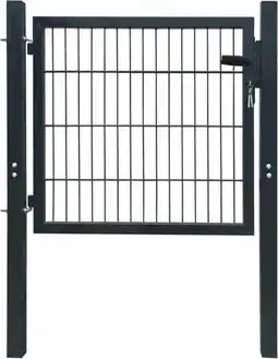 Bol.com vidaXL - 2D - Hekpoort - (Enkel) - Antracietgrijs - 100x80 - cm aanbieding