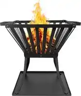 Bol.com HEAT Outdoor Living Vuurkorf Skal - Inclusief Asopvangbak - 39x39x45 cm - Staal - Zwart aanbieding
