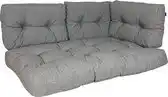 Bol.com PAZOON - Palletkussen met rugkussens - 4-delig - Antraciet - 120x80cm - Tuinkussen - Loungekussen aanbieding