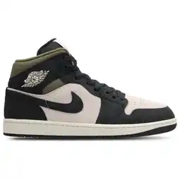 Foot Locker Jordan Aj1 Mid Sneakers Heren - Beige - Maat 43 - Leer, Synthetisch aanbieding