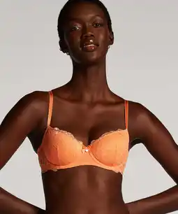 Hunkemoller Hunkemöller Voorgevormde beugel bh Marine Oranje aanbieding
