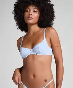 Hunkemoller Hunkemöller Niet-voorgevormde beugel bh Pointelle Blauw aanbieding