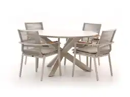 Kees Smit Bellagio Marudo/Lodola ø 130cm dining tuinset 5-delig stapelbaar aanbieding