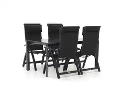 Kees Smit Bellagio Fermo/Sestino 160cm dining tuinset 5-delig verstelbaar aanbieding
