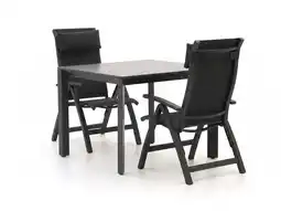 Kees Smit Bellagio Fermo/Sestino 90cm dining tuinset 3-delig verstelbaar aanbieding
