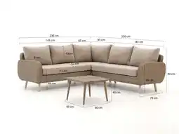 Kees Smit Intenso Suzzara/Rough-K lounge hoek loungeset 4-delig aanbieding