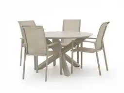 Kees Smit Forza Centallo/Lodola ø130cm dining tuinset 5-delig stapelbaar aanbieding