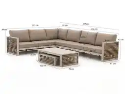 Kees Smit Bellagio Cadora hoek loungeset 4-delig links 6-zits aanbieding