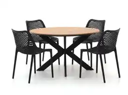 Kees Smit Forza Ripi/Fidenza ø149cm dining tuinset 5-delig stapelbaar aanbieding