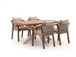 Kees Smit Bellagio Perzano/Induno Deens Ovaal 180cm dining tuinset 5-delig stapelbaar aanbieding