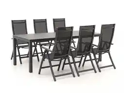 Kees Smit Bellagio Trappeto/Menzano 220cm dining tuinset 7-delig verstelbaar aanbieding