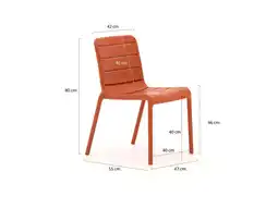 Kees Smit Forza Narni/ROUGH-K 90cm dining tuinset 5-delig stapelbaar aanbieding