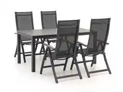 Kees Smit Bellagio Trappeto/Menzano 160cm dining tuinset 5-delig verstelbaar aanbieding