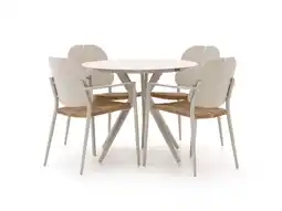 Kees Smit Manifesto Talvullia/Sora ø90cm dining tuinset 5-delig stapelbaar aanbieding