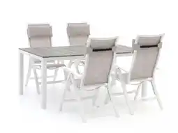 Kees Smit Bellagio Lugo/Fidenz 183cm dining tuinset 5-delig verstelbaar aanbieding