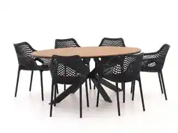 Kees Smit Forza Ripi/Fidenza 220cm ovaal dining tuinset 7-delig stapelbaar aanbieding